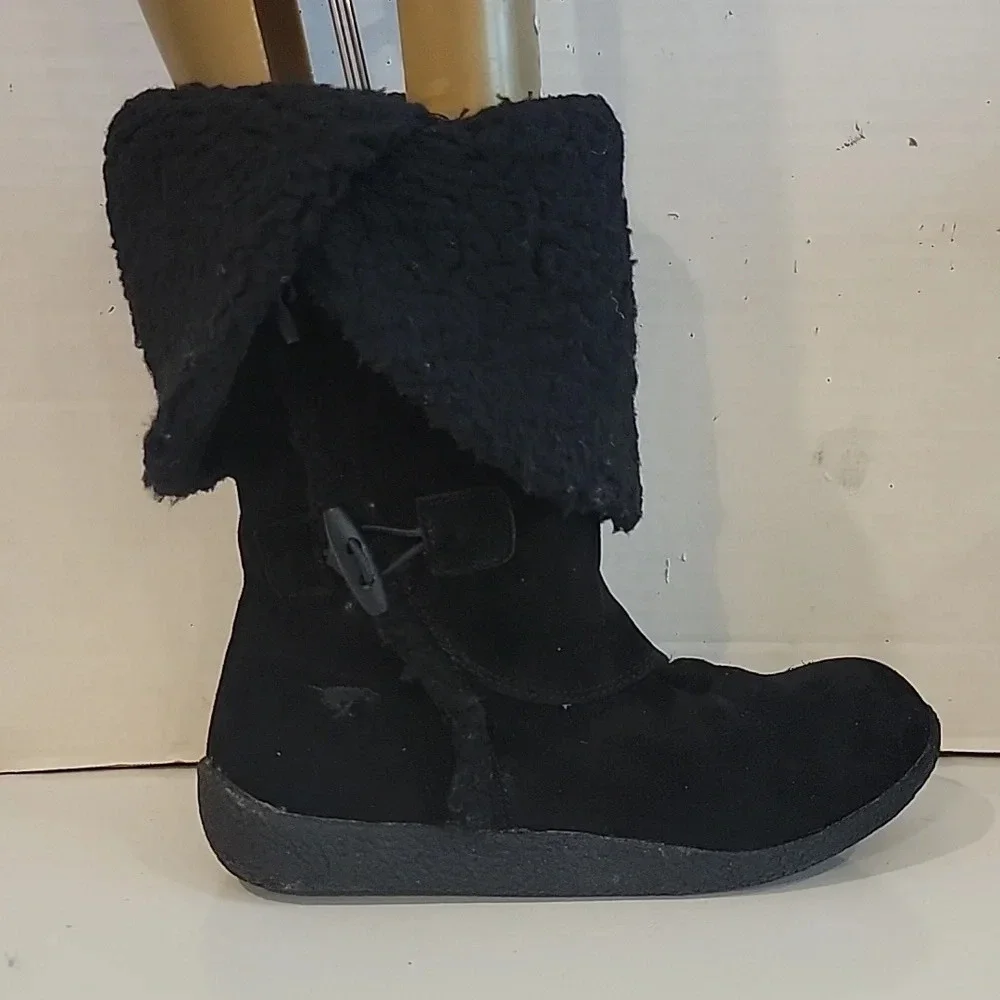 ROCKET DOG BLACK SUEDE LEATHER BOOTS (sz 6-1/2)